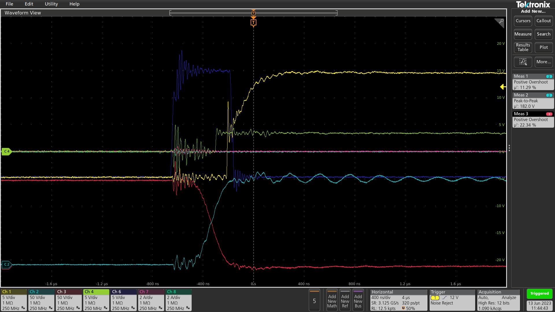 Detail of a MOSFET transition